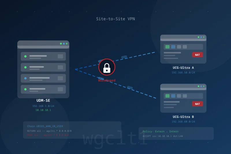 UniFi WireGuard Site-to-Site VPN: UCG-Ultra hinter NAT